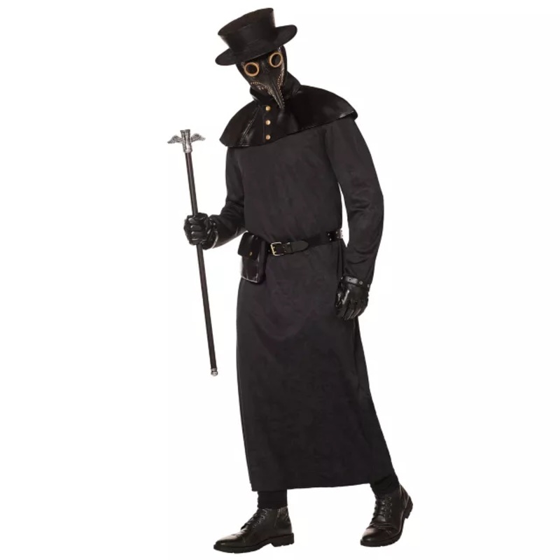 Adult Black Death Doctor Costume BLACK ADULT SMALL