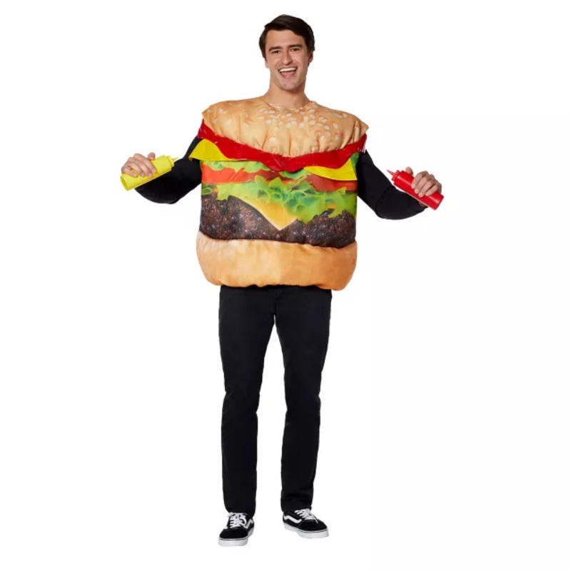 Adult Cheeseburger Costume MULTI-COLOR ONE SIZE FITS MOST