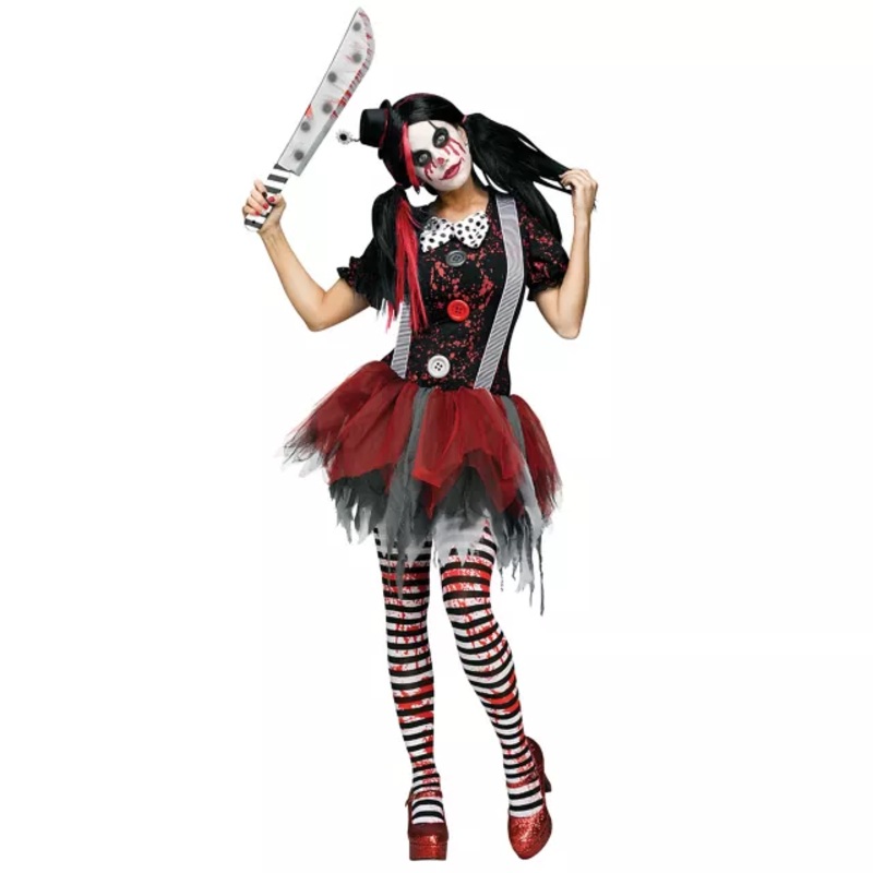 Adult Horror Clown Plus Size Costume RED 1X