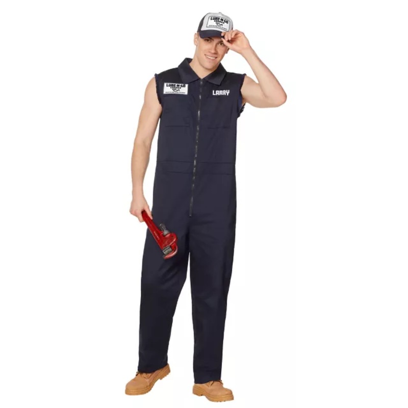 Adult Lube-N-Go Garage Mechanic Jumpsuit MULTI-COLOR EXTRA SMALL/SMA