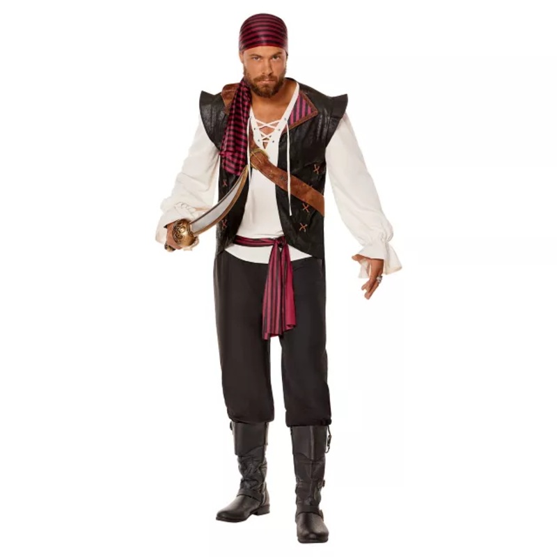 Adult Marauder Pirate Costume MULTI-COLOR ADULT MEDIUM