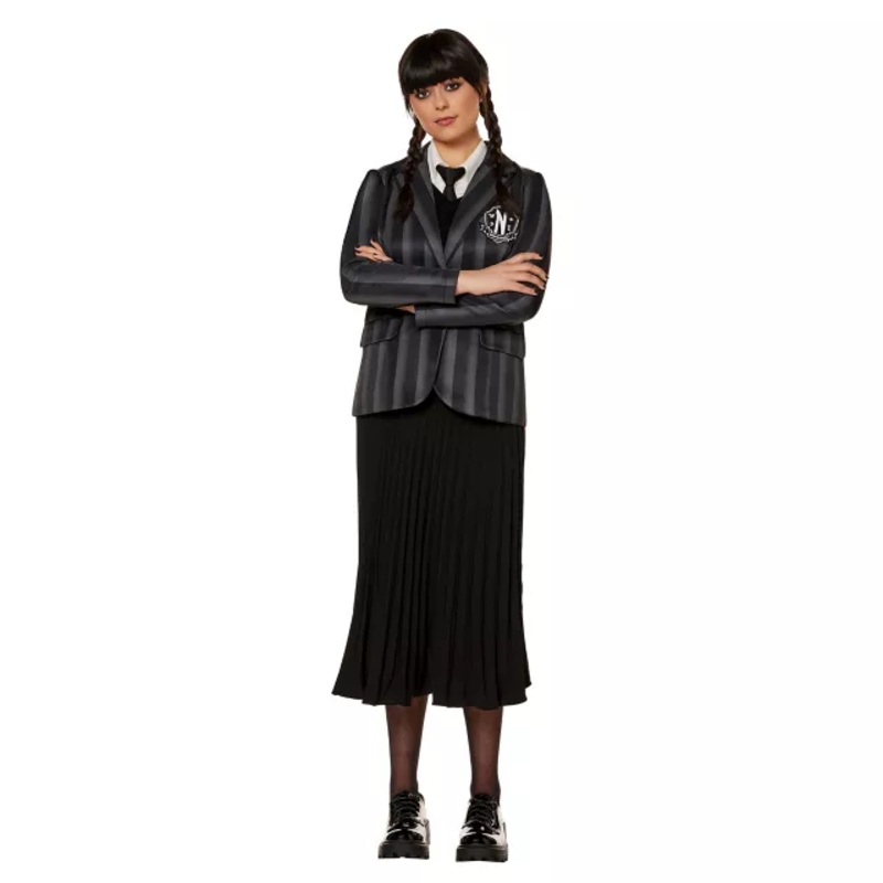 Adult Nevermore Academy Jacket - Wednesday BLACK ADULT SMALL