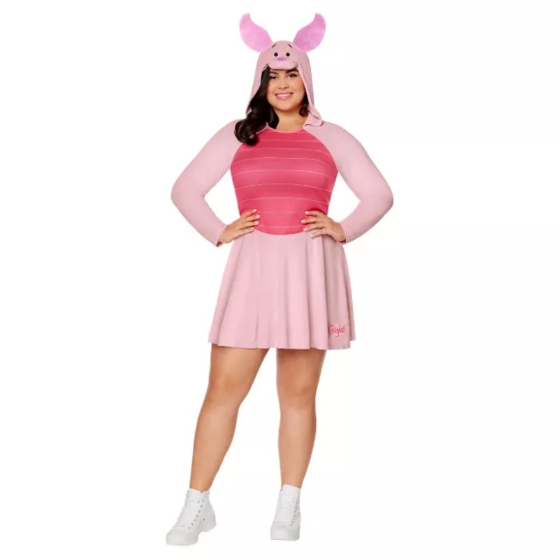 Adult Piglet Plus Size Dress Costume - Winnie the Pooh PINK 1X