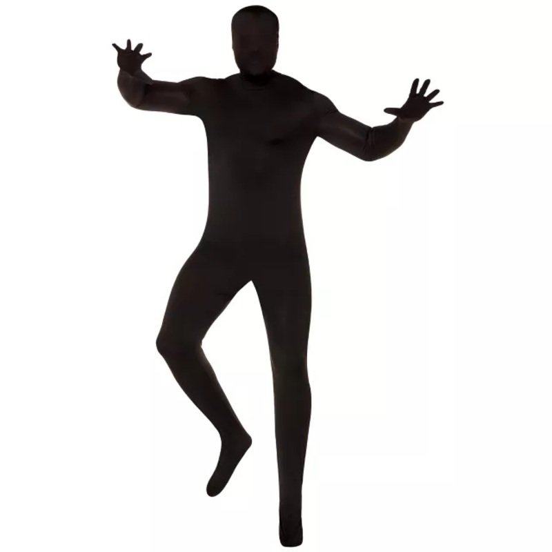 Adult Super Skins Black Zentai Skin Suit Costume BLACK ADULT SMALL