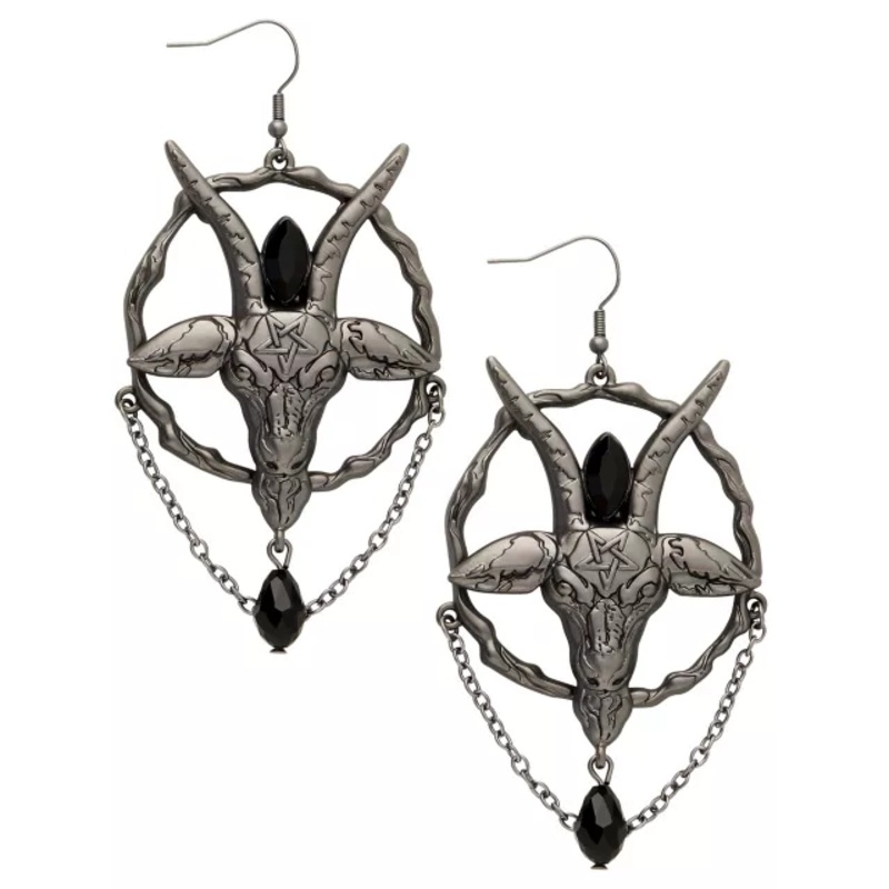Baphomet Earrings BLACK ONE SIZE FITS MOST