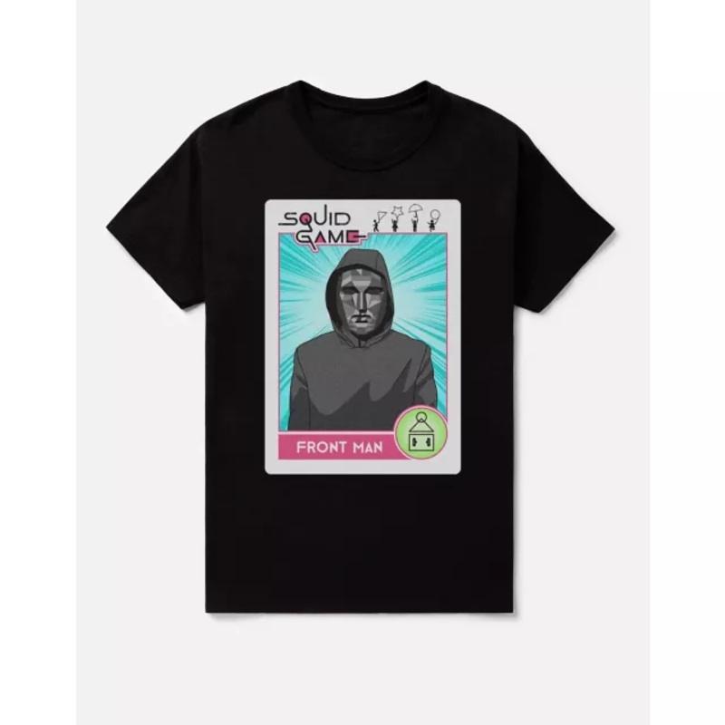 Front Man T Shirt - Squid Game BLACK ADULT SMALL