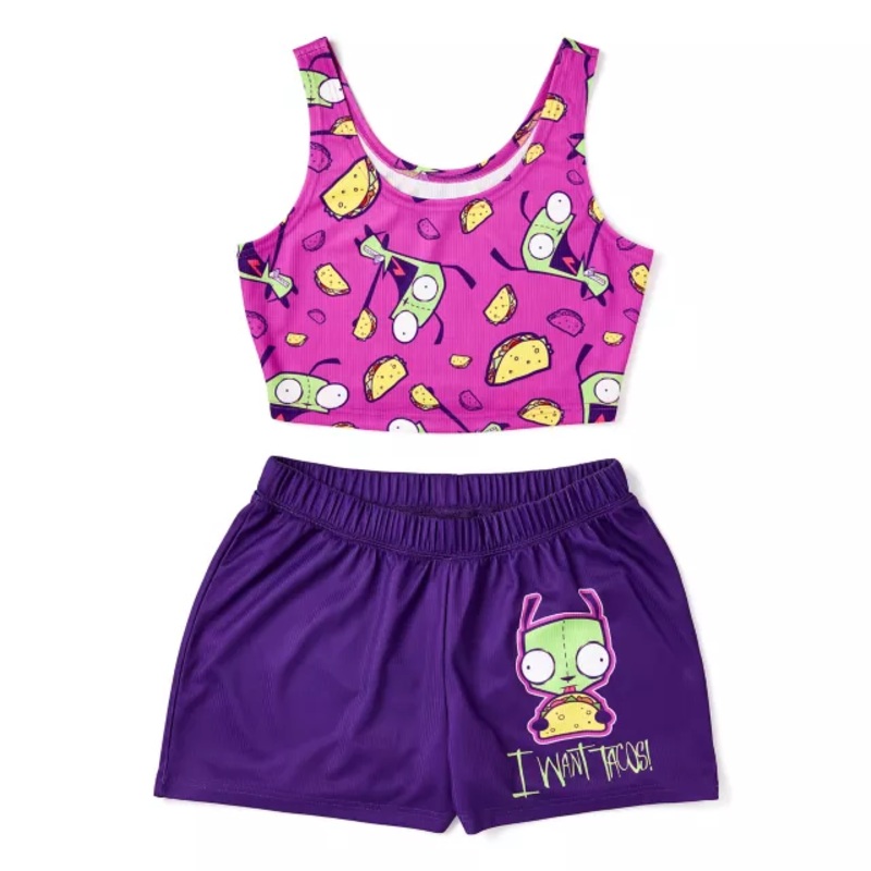 GIR Taco Sleep Set - Invader Zim PURPLE ADULT SMALL