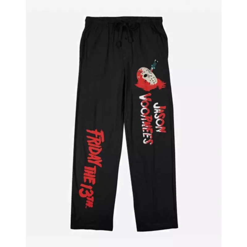 Jason Voorhees Lounge Pants - Friday the 13th BLACK ADULT SMALL