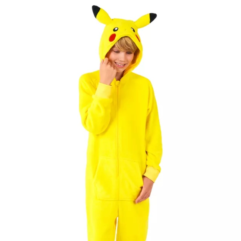 Kids Hooded Pikachu Jumpsuit - Pokmon YELLOW CHILD SMALL