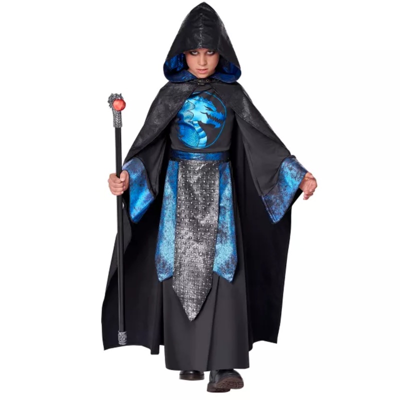 Kids Mystical Warlock Costume BLACK CHILD EXTRA SM