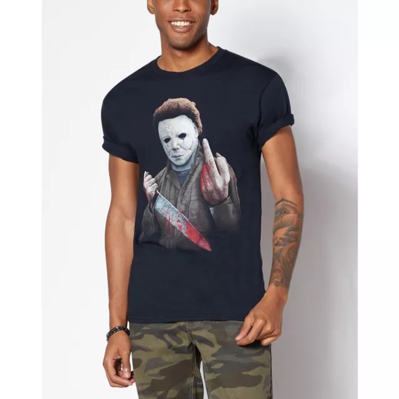 Middle Finger Michael Myers T Shirt - Halloween BLACK ADULT SMALL