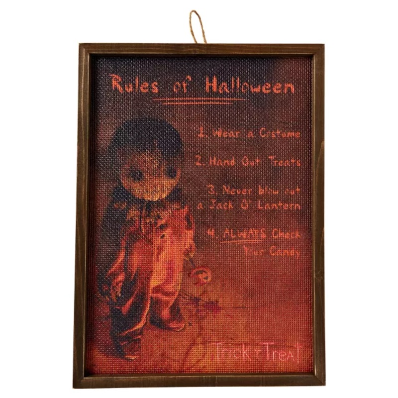 Rules of Halloween Sign - Trick 'r Treat MULTI-COLOR