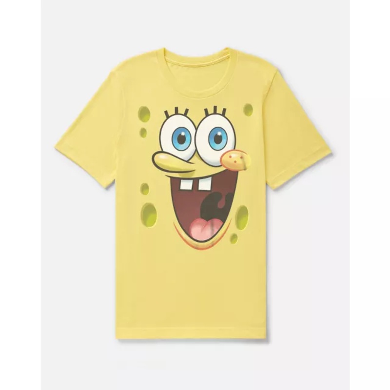 SpongeBob SquarePants Smiling T Shirt YELLOW ADULT MEDIUM