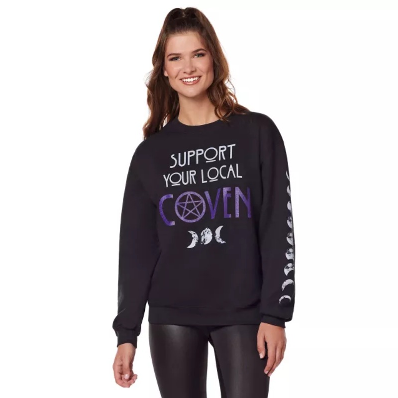 Support Your Local Coven Sweatshirt BLACK ADULT SMALL