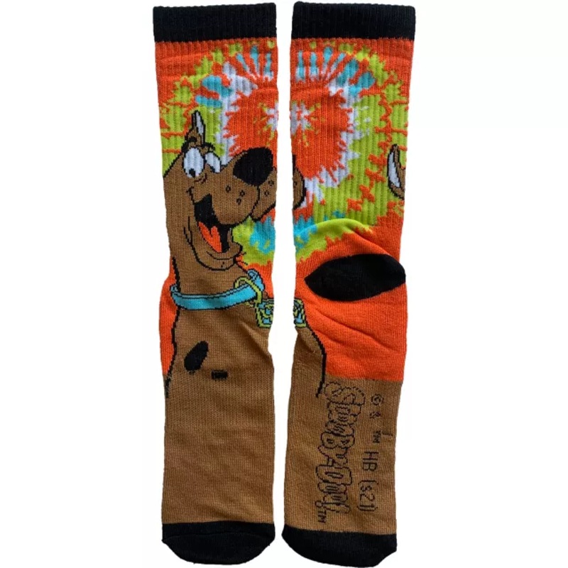 Tie Dye Scooby Crew Socks - Scooby-Doo BROWN ONE SIZE FITS MOST
