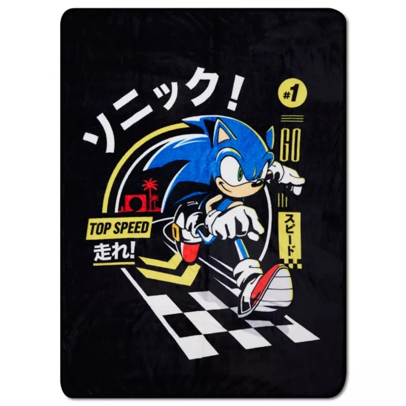 Top Speed Sonic Fleece Blanket MULTI-COLOR 45 IN X 60 IN