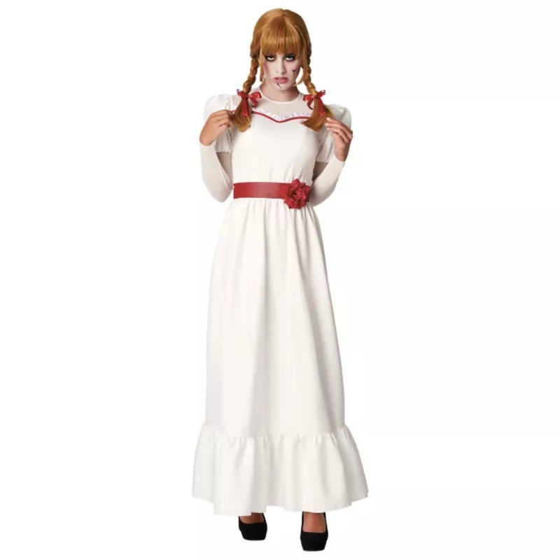Adult Annabelle Costume RED AND WHITE ADULT SMALL