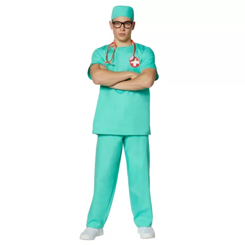 Adult ER Surgeon Costume GREEN SMALL/MEDIUM