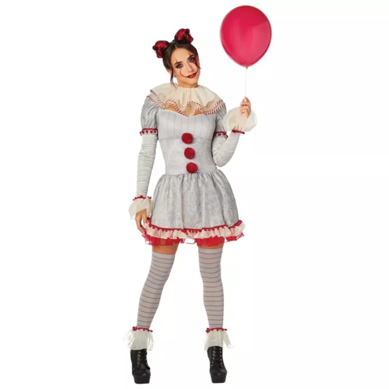 Adult Pennywise Clown Dress Costume - It: Chapter Two GRAY ADULT EX SMALL