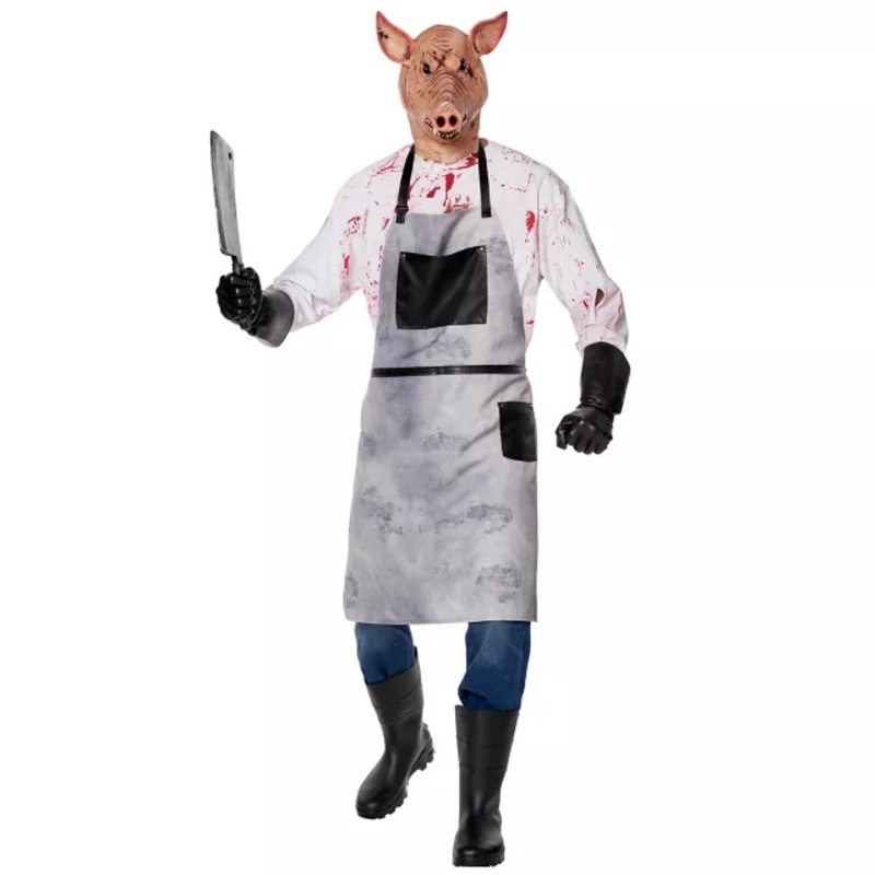 Adult Pig Butcher Costume BLACK ONE SIZE FITS MOST