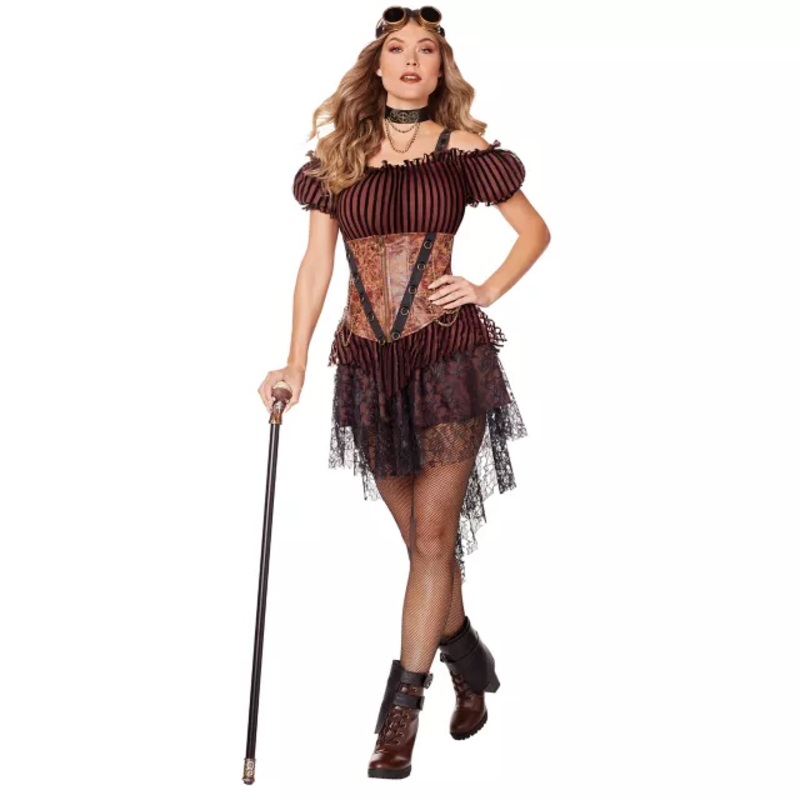 Adult Queen of Steampunk Costume BLACK ADULT SMALL