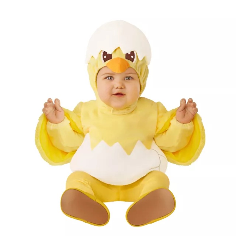 Baby Hatched Chick Jumpsuit Costume YELLOW AND WHITE 0 TO 6 MONTHS
