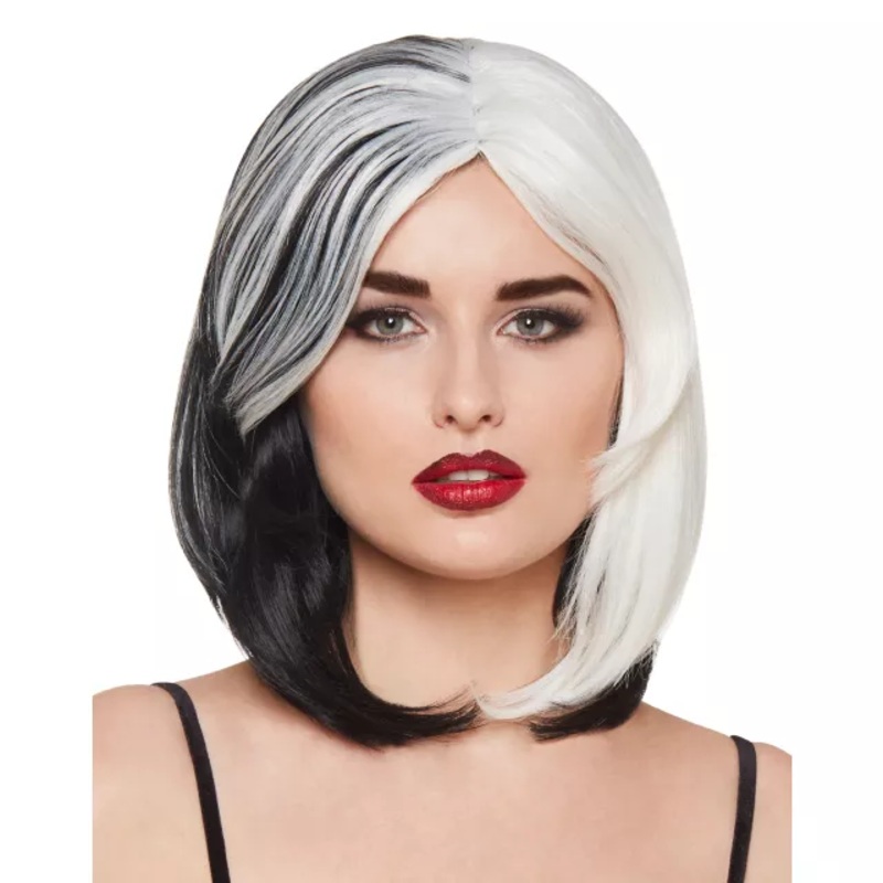 Black and White Wig BLACK AND WHITE ONE SIZE FITS MOST