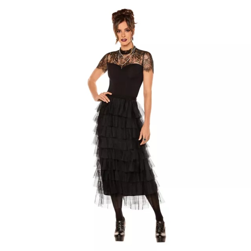 Black Layered Tulle Skirt BLACK ADULT SMALL