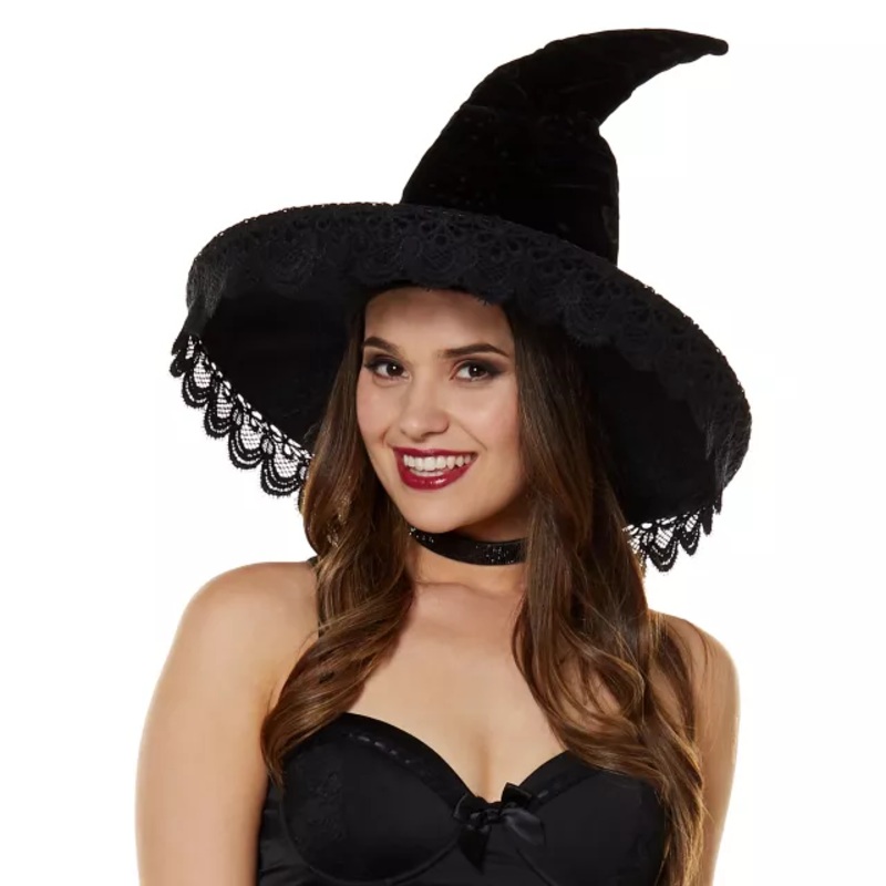 Deluxe Celestial Witch Hat BLACK ONE SIZE FITS MOST
