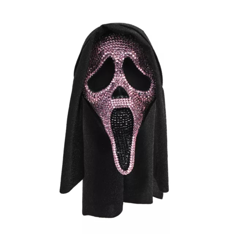 Ghost Face Pink Bling Full Mask PINK ONE SIZE FITS MOST