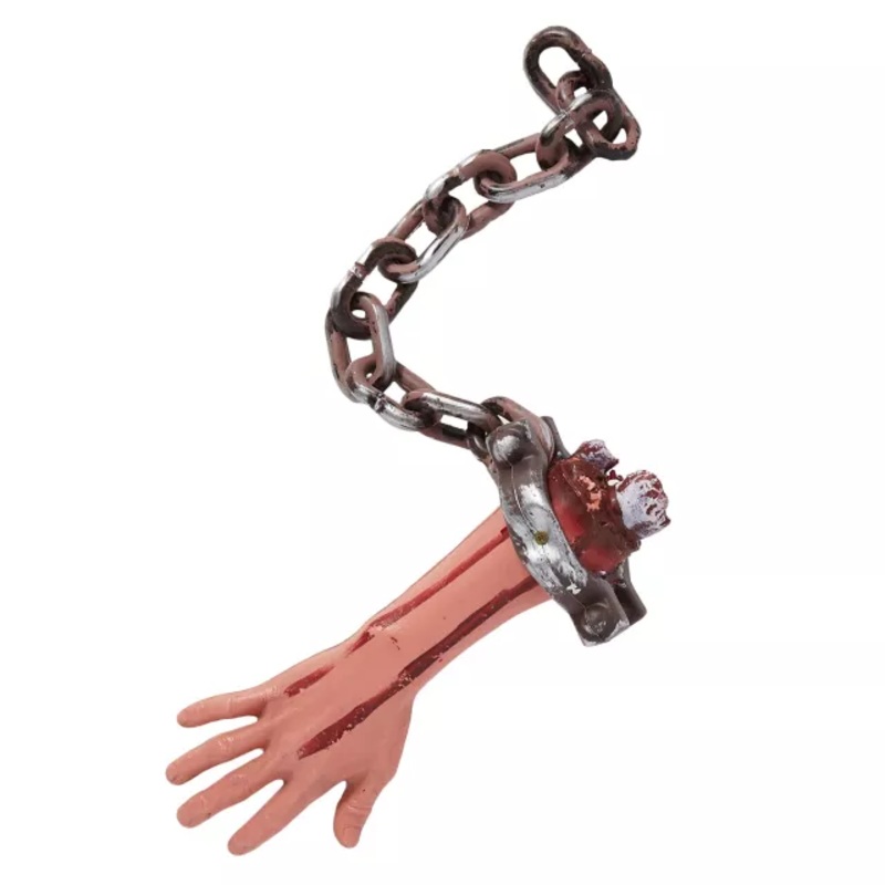 Hanging Chained Bloody Arm Decoration  No Size