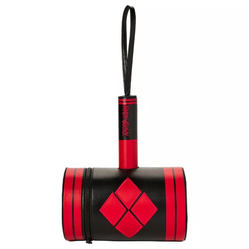 Harley Quinn Mallet Wristlet Bag - DC Villains BLACK AND RED ONE SIZE FITS MOST