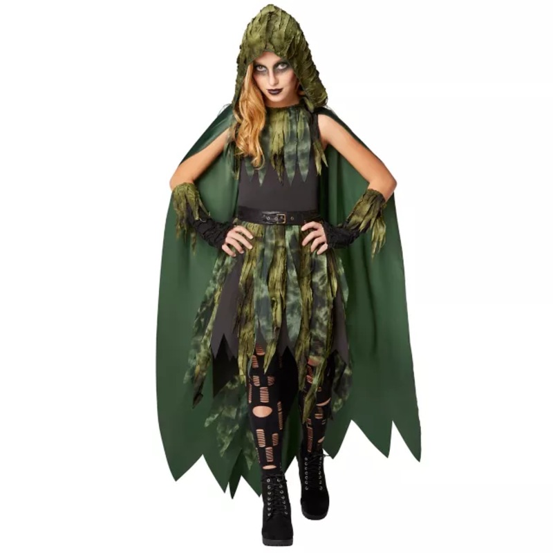 Kids Dark Forest Enchantress Costume GREEN CHILD MEDIUM