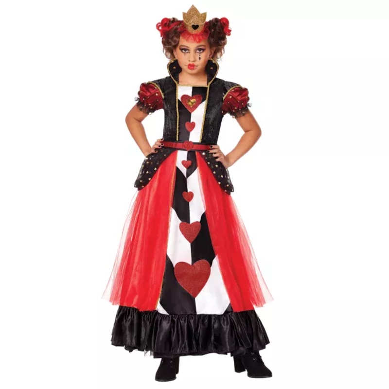 Kids Queen of Hearts Costume RED CHILD SMALL
