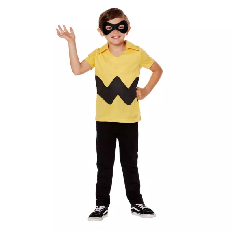 Toddler Charlie Brown Costume Kit - Peanuts BLACK AND YELLOW 2T
