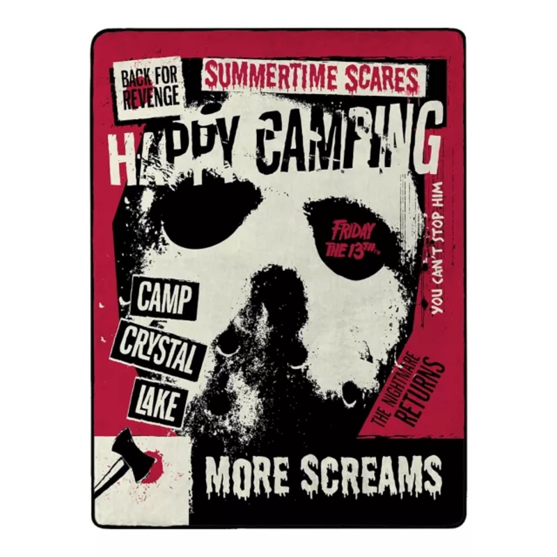Unhappy Camper Fleece Blanket - Friday the 13th MULTI-COLOR 60 IN X 50 IN