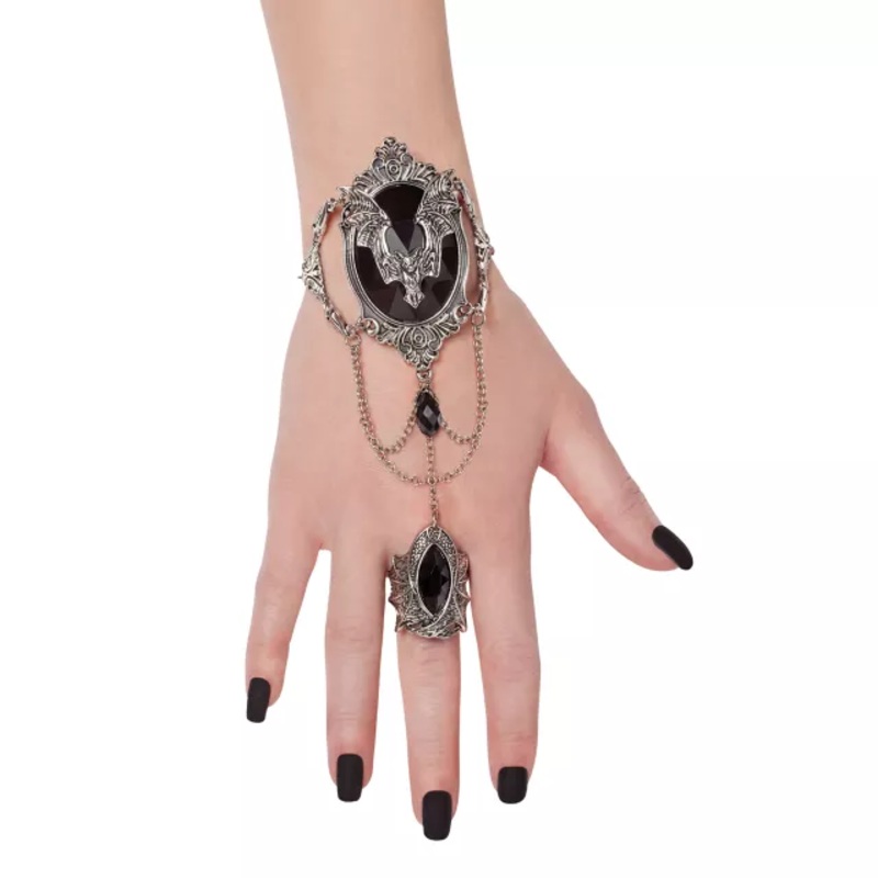 Vampire Bat Hand Chain BLACK ONE SIZE FITS MOST