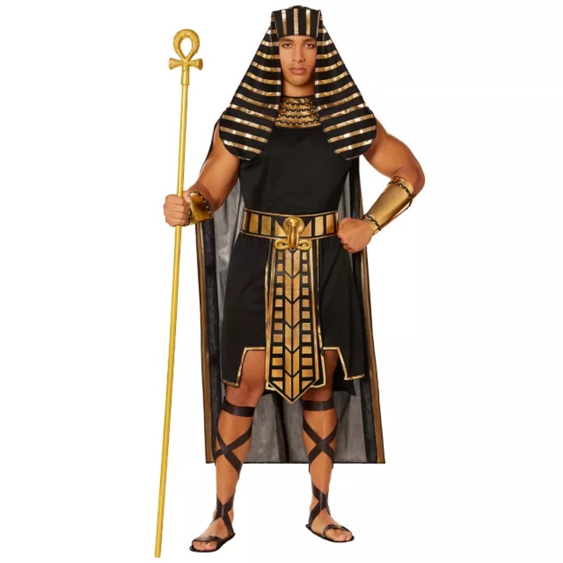 Adult Egyptian King Costume BLACK/GOLD ADULT SMALL