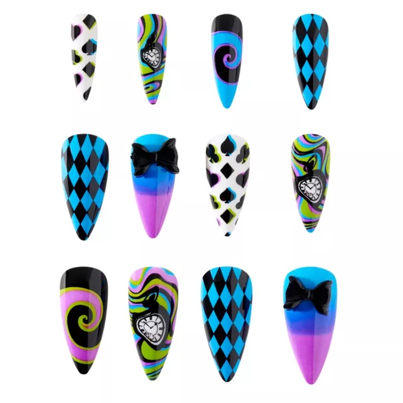 Alice Psychadeic Press On Nails MULTI-COLOR ONE SIZE FITS MOST