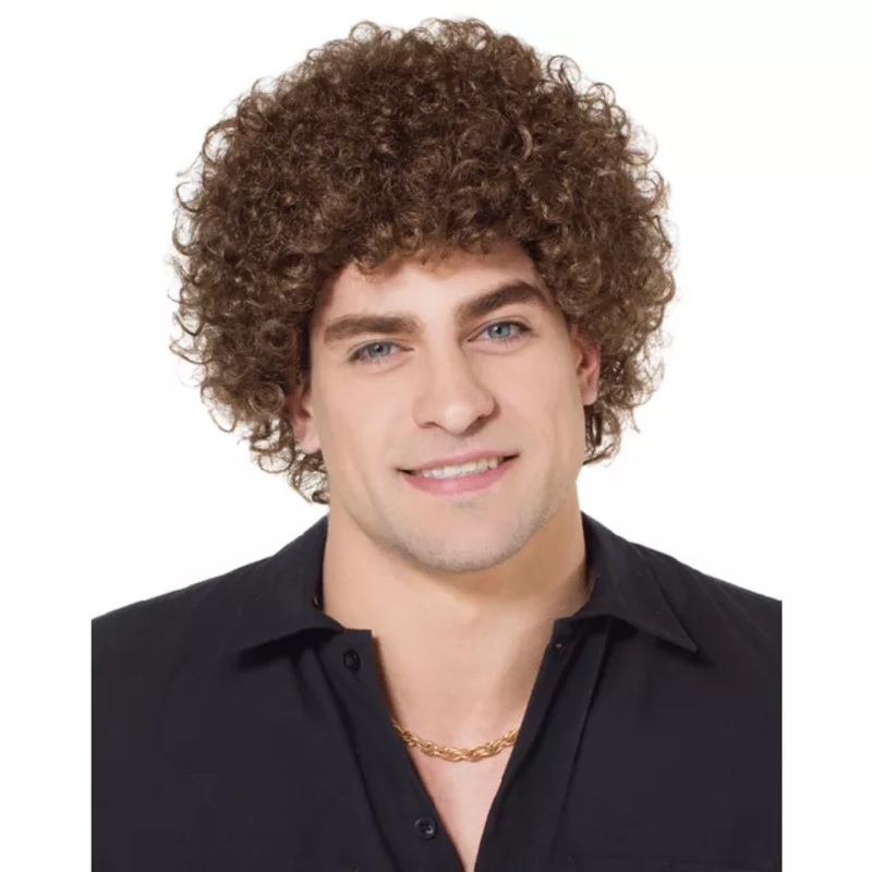 Brown Mini Curly Wig BROWN ONE SIZE FITS MOST