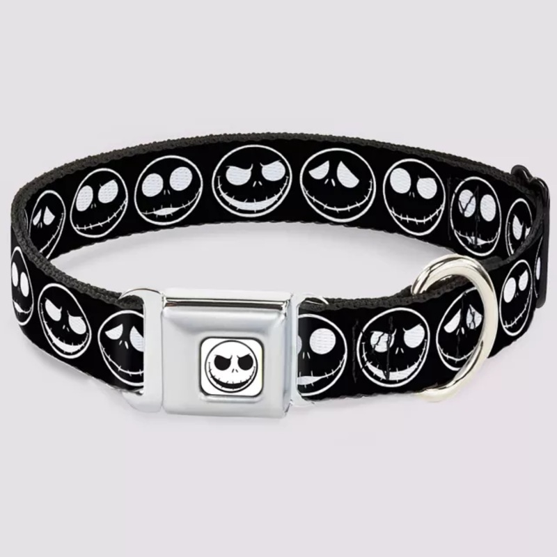 Buckle-Down Jack Skellington Dog Collar - The Nightmare Before Christmas BLACK AND WHITE PET SMALL