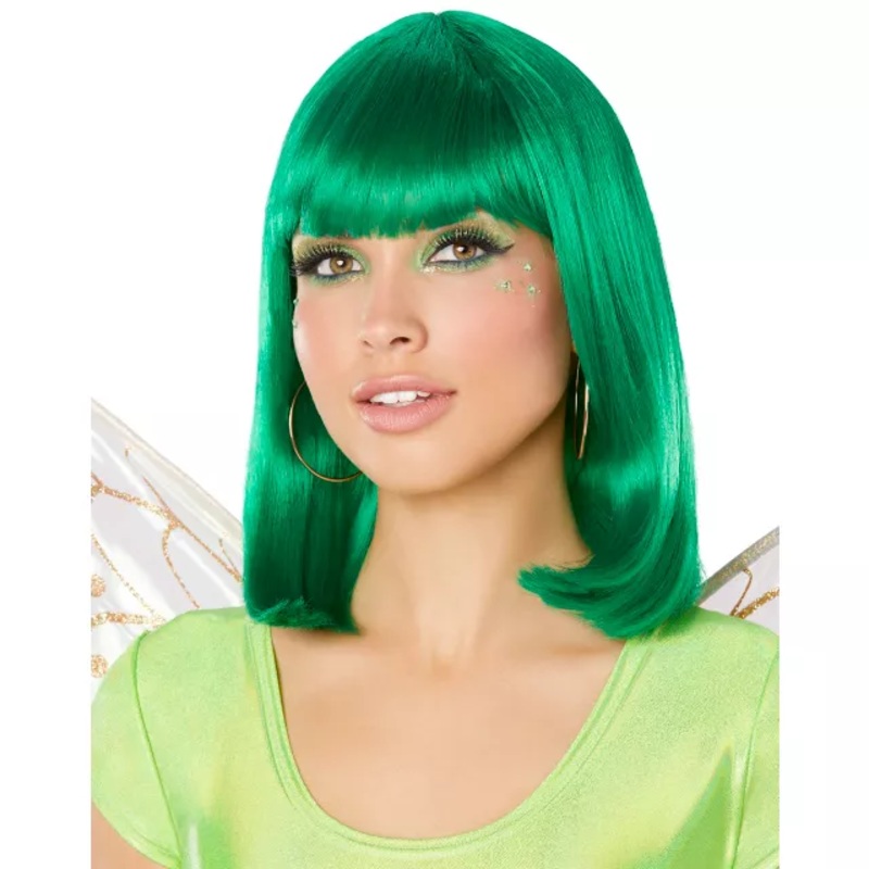 Green Pageboy Wig GREEN ONE SIZE FITS MOST