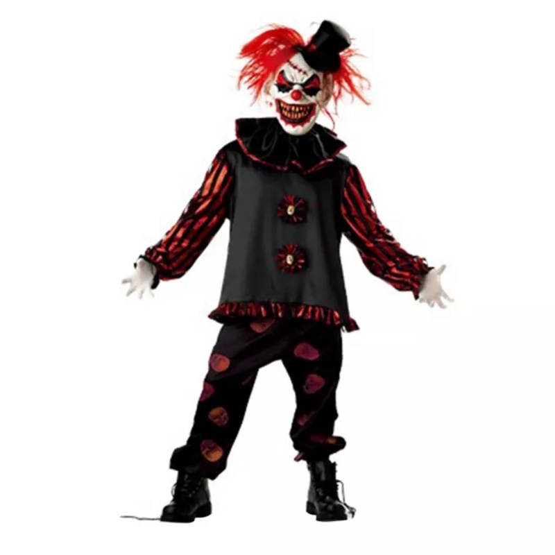 Kids Carver the Clown Costume BLACK AND RED CHILD SMALL