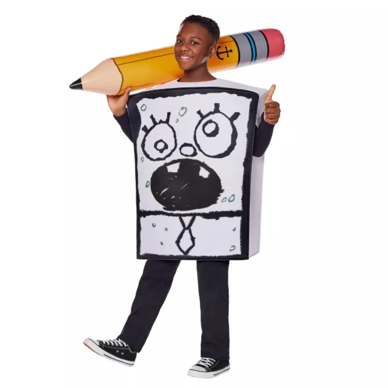 Kids DoodleBob Costume- SpongeBob SquarePants WHITE CHILD ONE SIZE
