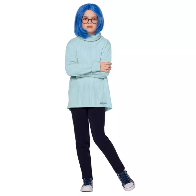 Kids Sadness Costume Kit - Inside Out 2 BLUE CHILD EXTRA SM