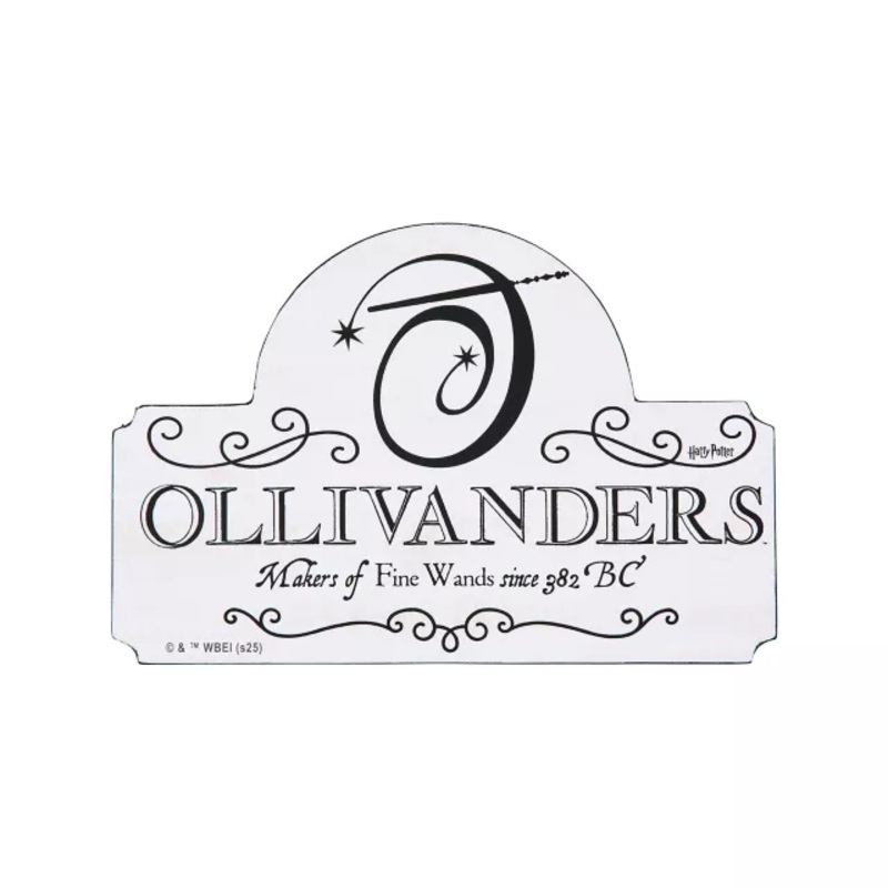 Ollivanders Tabletop Sign - Harry Potter BLACK AND WHITE 5 INCHES
