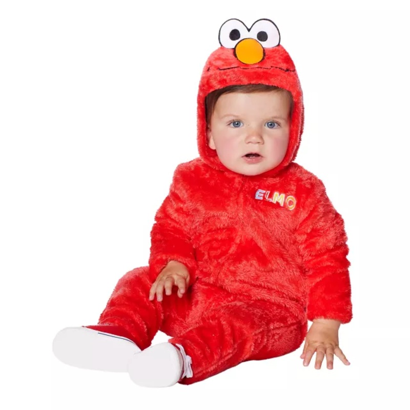 Toddler Elmo One Piece Costume - Sesame Street RED 12 TO 18 MONTHS