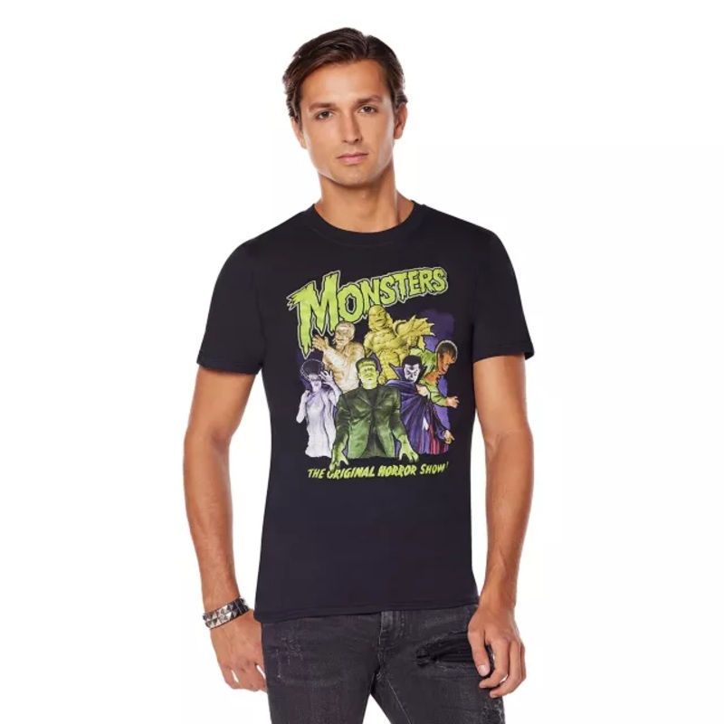 Universal Monsters T Shirt BLACK ADULT MEDIUM