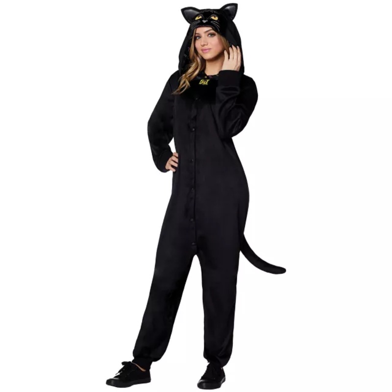 Adult Binx Jumpsuit Costume - Hocus Pocus BLACK SMALL/MEDIUM