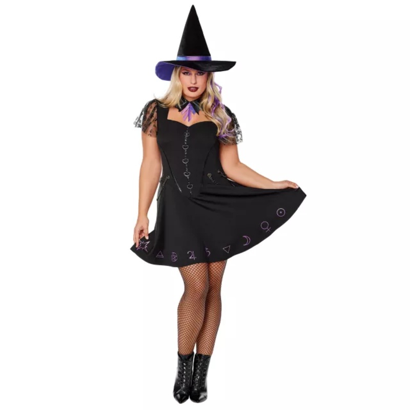 Adult Black Magic Witch Costume BLACK ADULT SMALL